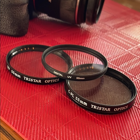 (2) TRISTAR OPTICS & (1) Quantaray  Drop in Camera Filters - Picture 1 of 1